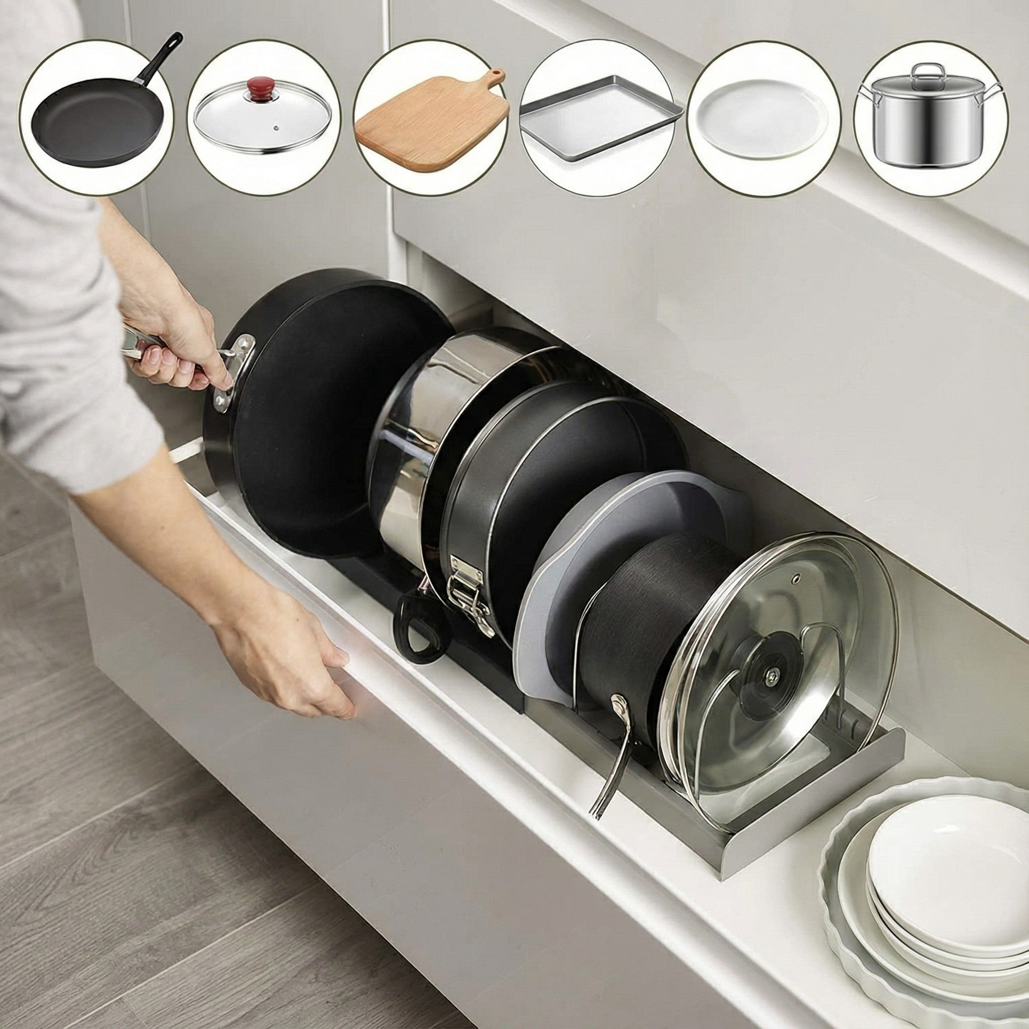 Rack Organizador De Tapas De Ollas