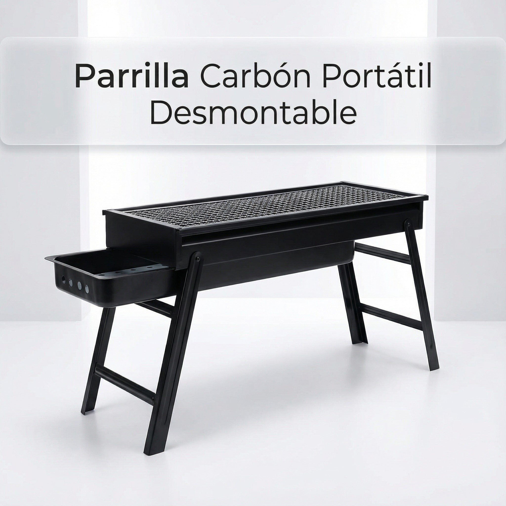 Parrilla de Carbón Portátil de Acero